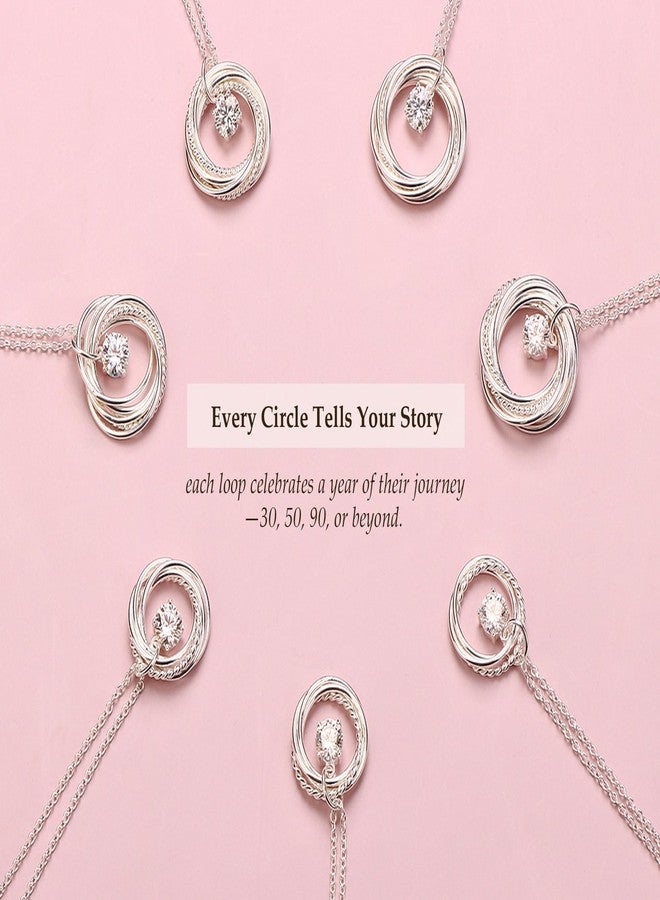 Krfy Birthday Gifts for Women Unique - 925 Sterling Silver Necklace with Moissanite 40th Birthday Gifts for Women 40 Years Old Birthday Card Present for Her Mom Wife Friend Female Turning 40s - Image 5